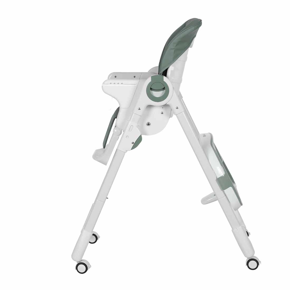 Стульчик для кормления Select 2024 ANIM Столешница с бортиками, съемным подносом и ограничителем от сползания изменяет свою глубину в четырёх позициях, а так же полностью снимается и крепится на раму стульчика.