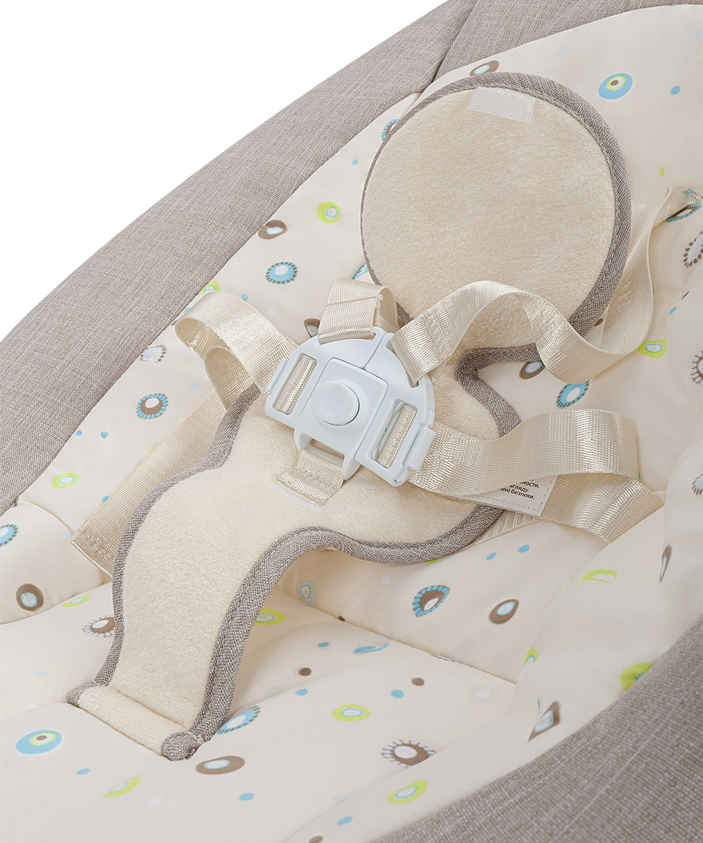 Укачивающий центр Hobby 2024 Безопасность гарантируют регулируемые 5-точечные ремни.