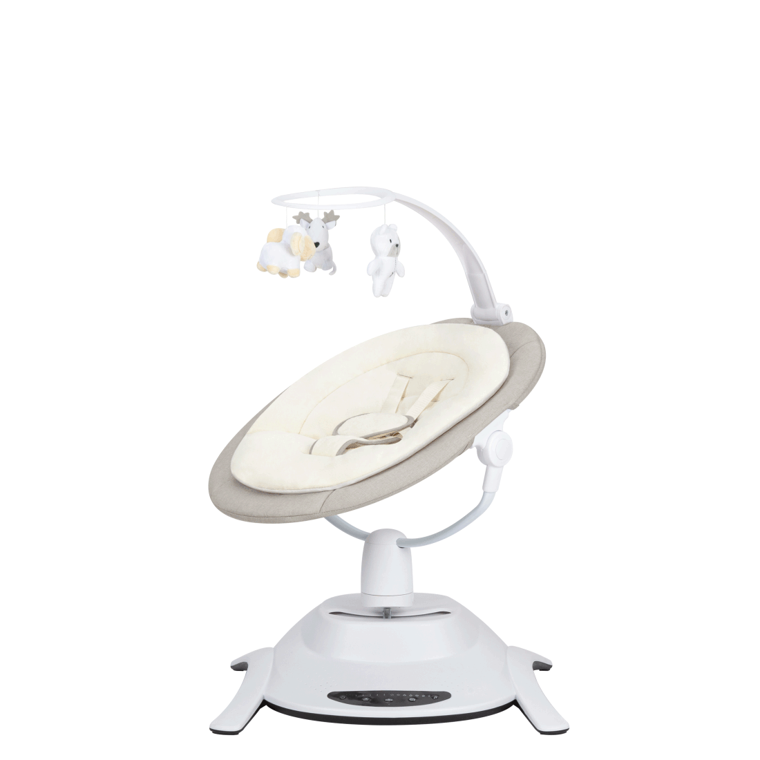 Укачивающий центр Adora 2023 ANIM Дуга с игрушками устанавливается в одном из 5-ти положений.