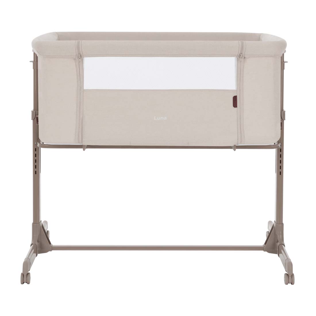 Приставная кроватка Luna 2024 ANIM ﻿Возможность установить наклон основания поможет при простудных заболеваниях, обеспечить свободное дыхание малышу.