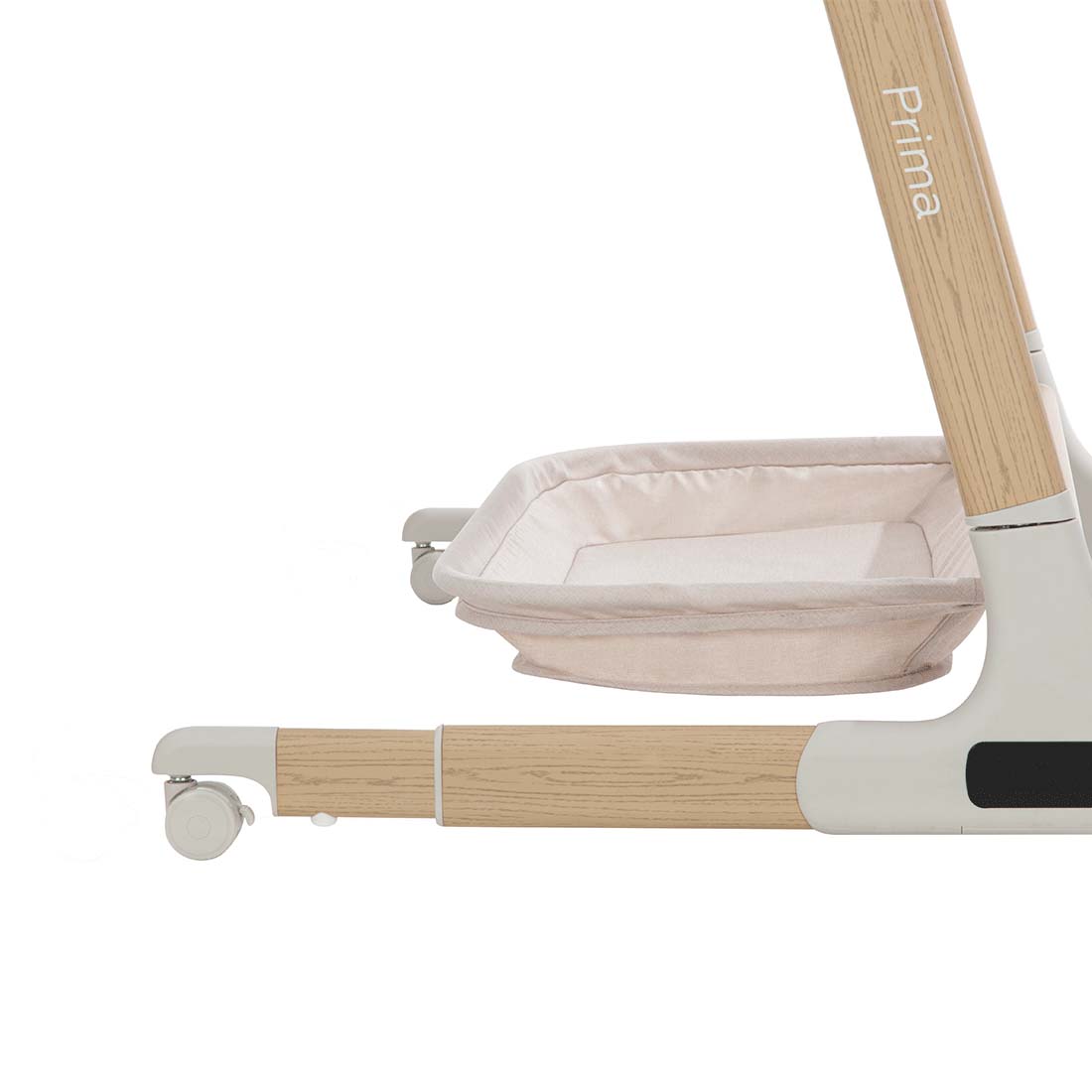 Приставная кроватка Prima 2024 ANIM Ножки кроватки регулируются для идеального прилегания Carrello Prima к родительской кровати.