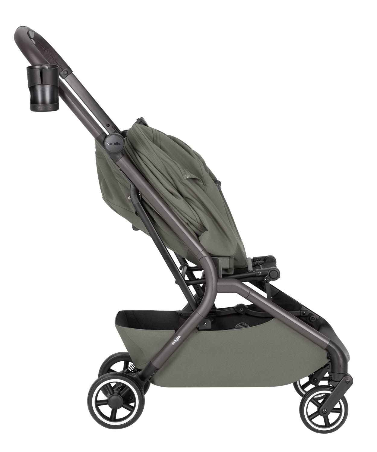 Универсальная коляска Magia 2 в 1 2025 Не снимая люльку, потяните специальный рычаг с внешней стороны изголовья