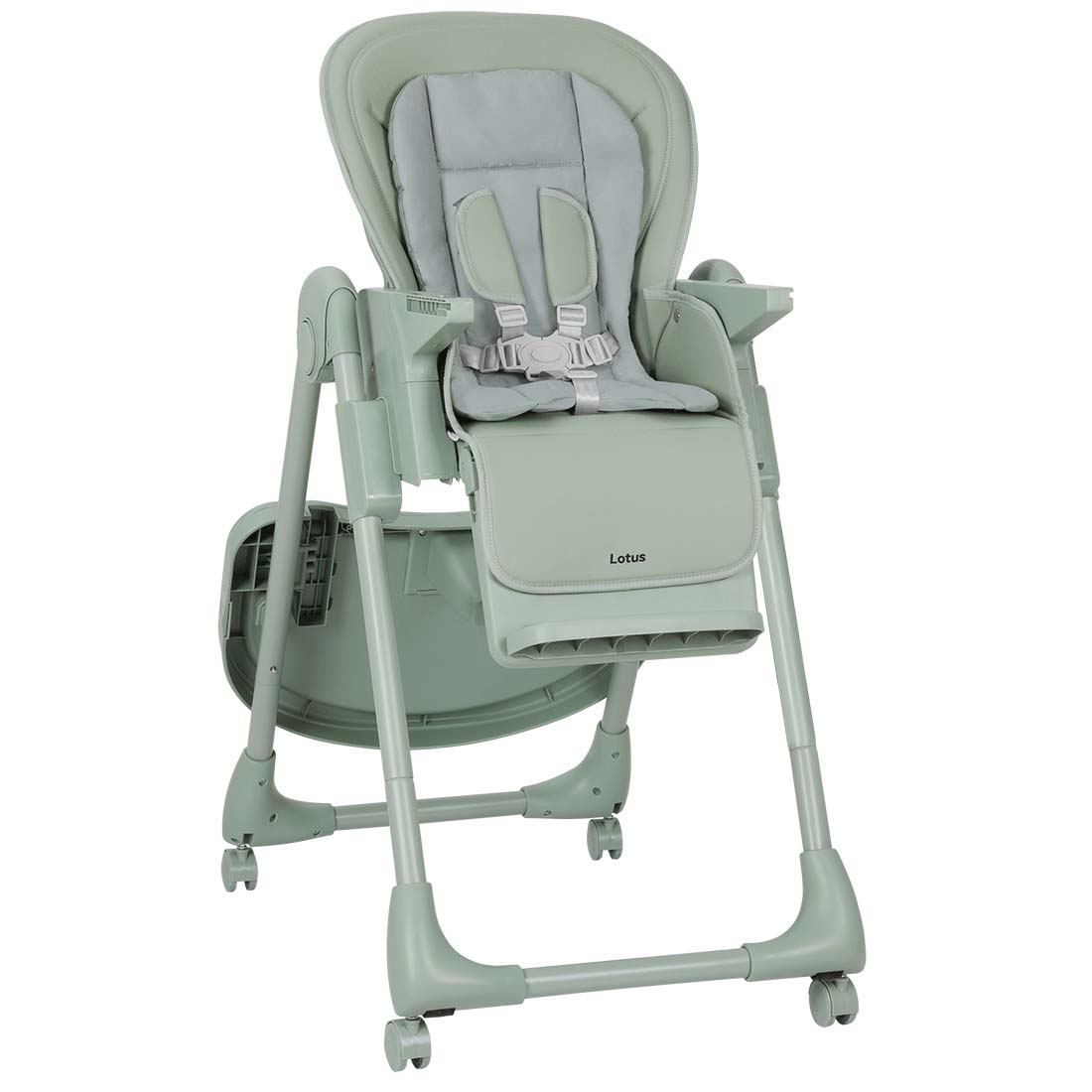 Стульчик для кормления Lotus 2026 ANIM Высоту стульчика можно регулировать в шести положениях. 