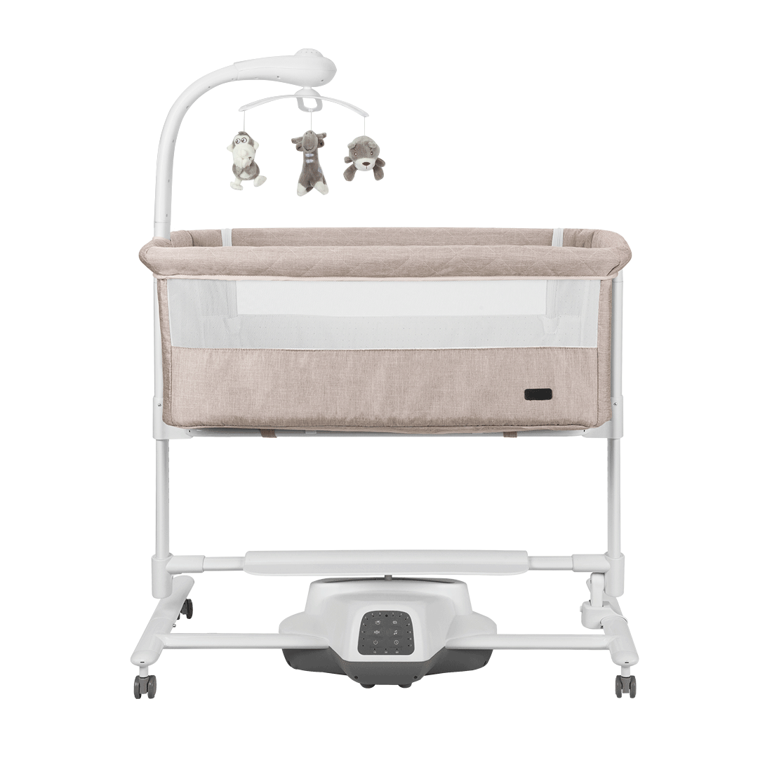 Приставная кроватка Bloom 3 в 1 2024 ANIM Предусмотрено 8 уровней расположения спального места, которые выбираются при помощи удобных рычагов.