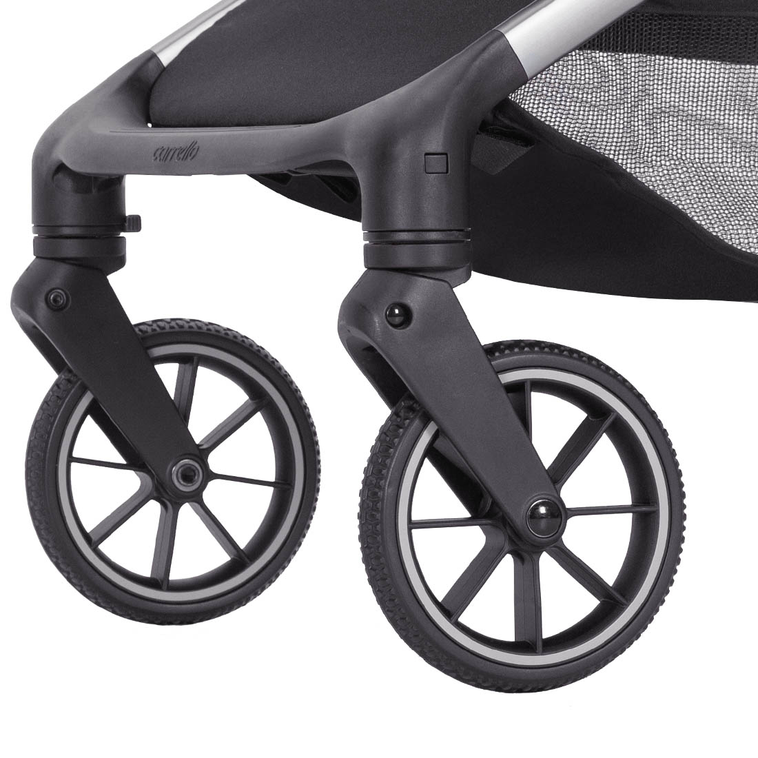 Прогулочная коляска Atom M 2025 ANIM Передние колёса поворотные с фиксацией.