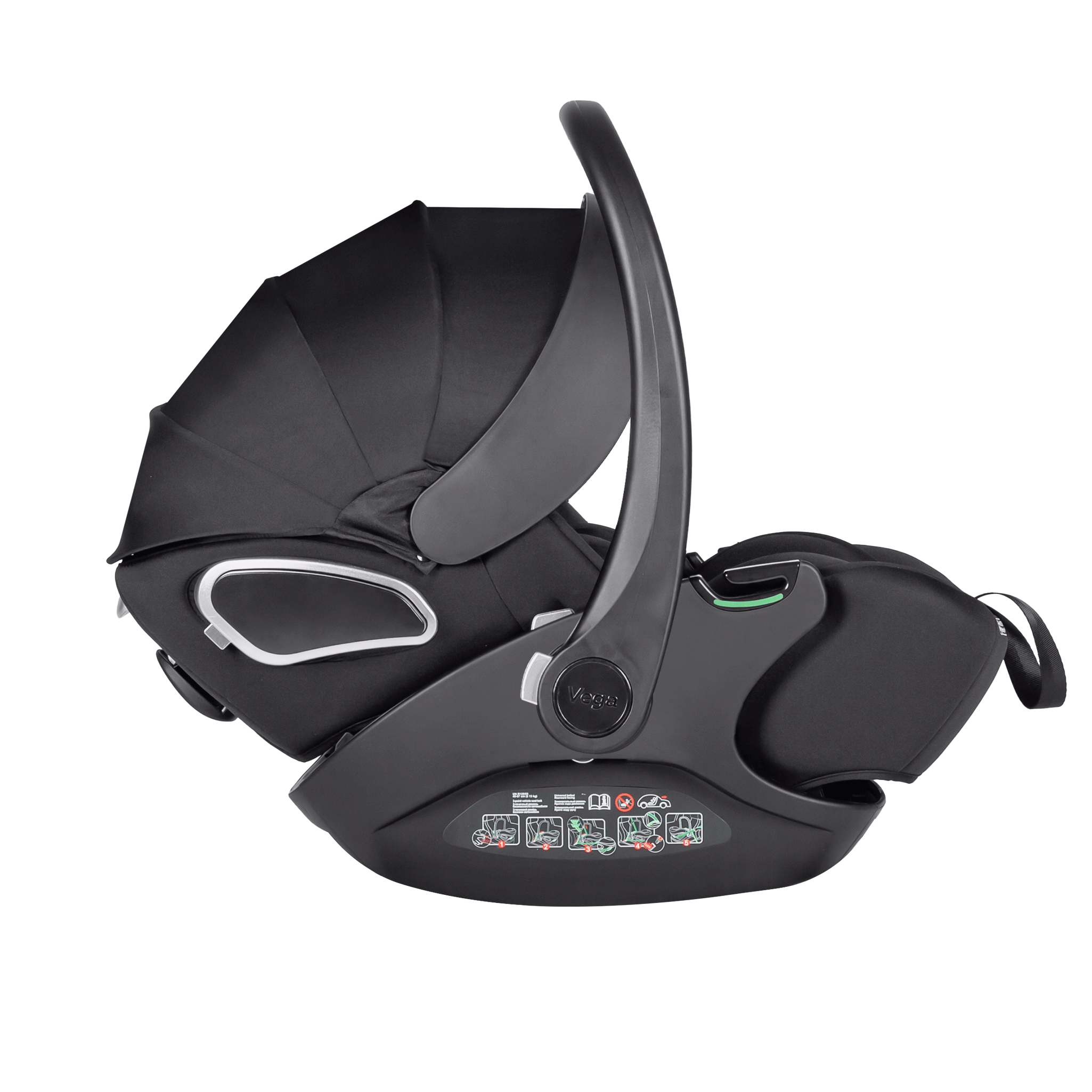 Автокресло Vega + base 2024 ANIM Регулируемая ручка служит для удобства повседневной эксплуатации.